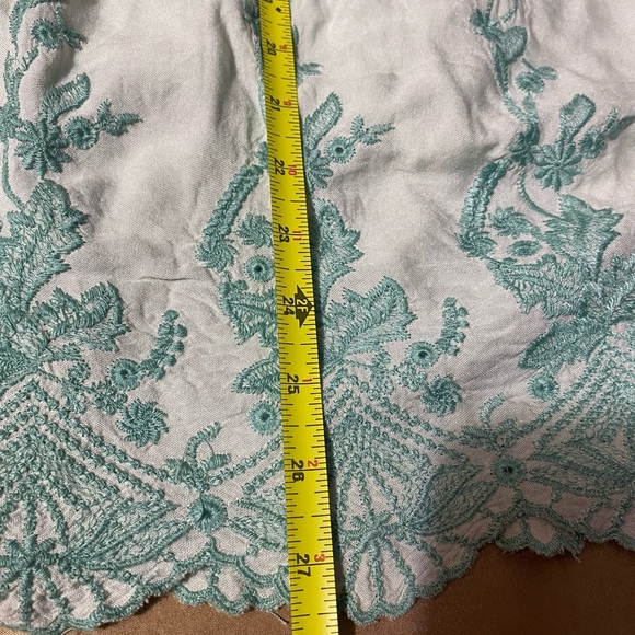 Urban Outfitters Teal Embroidered Chemise - Picture 14 of 14